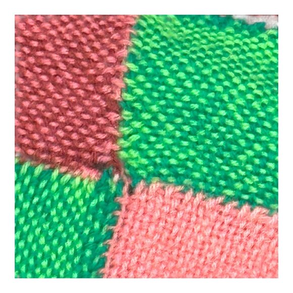 Vintage Handwoven Wheelchair Checkered Wool Throw Blanket Patchwork Fringe READ - Picture 4 of 5